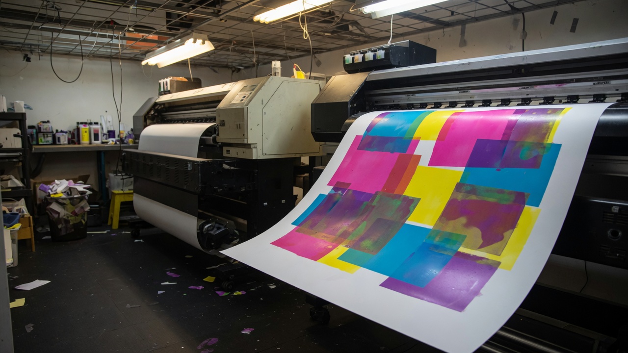 Wide colour coming off the printer